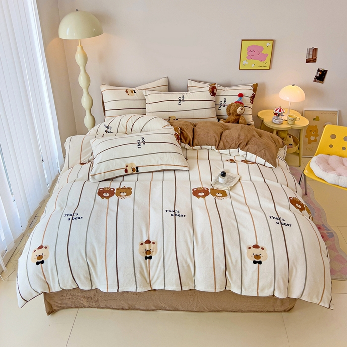 91家纺网 家纺一手货源 找家纺 （总）麦瑞家纺 2025新款印花牛奶绒四件套跑量款