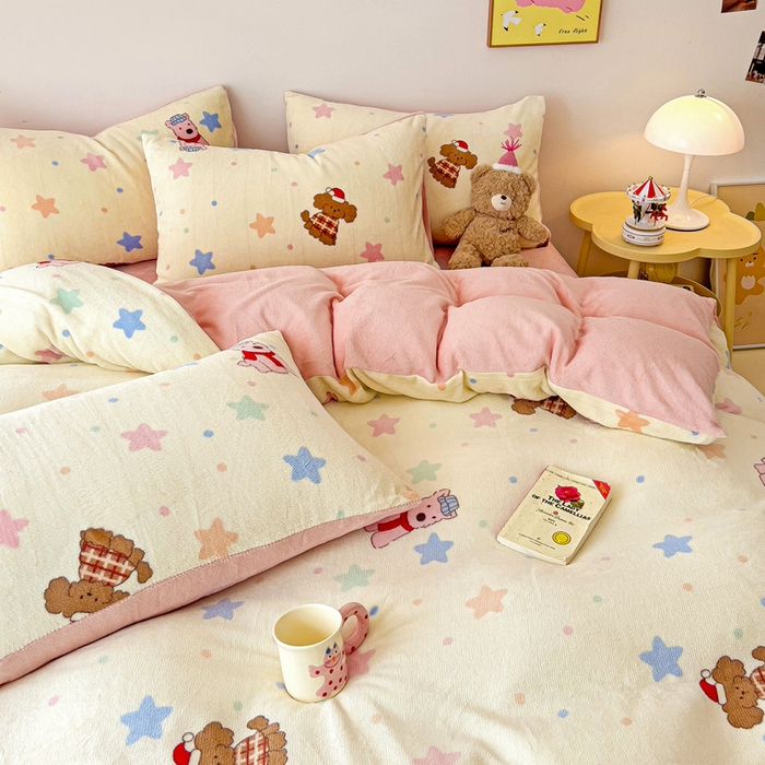 91家纺网 家纺一手货源 找家纺 麦瑞家纺 2025新款印花牛奶绒四件套跑量款 吉米