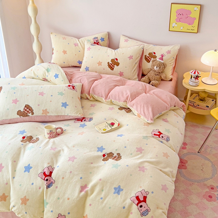 91家纺网 家纺一手货源 找家纺 麦瑞家纺 2025新款印花牛奶绒四件套跑量款 吉米