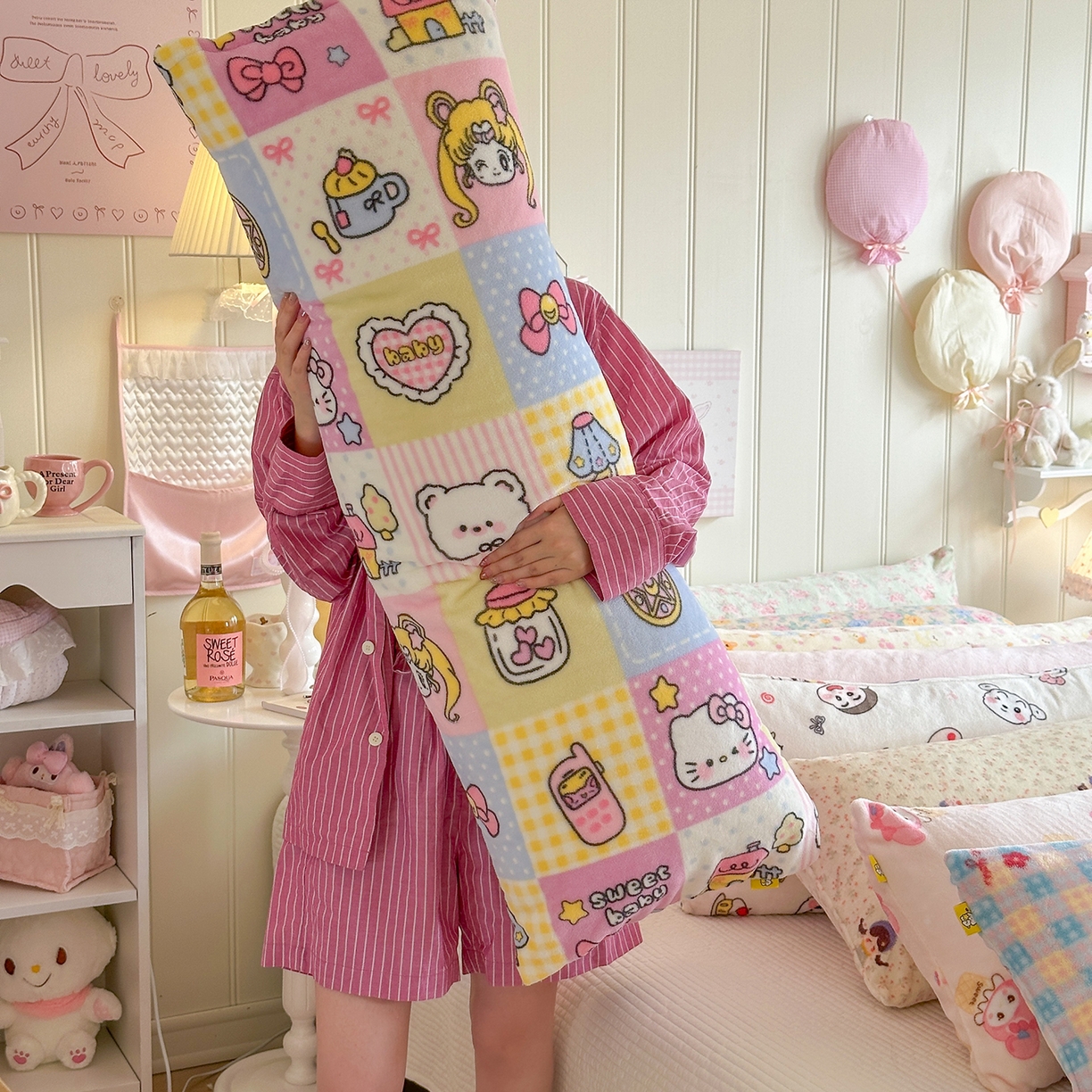 91家纺网 家纺一手货源 找家纺 （总）罗亿家纺 2025新款牛奶绒长抱枕-助眠神器（小红书推荐）