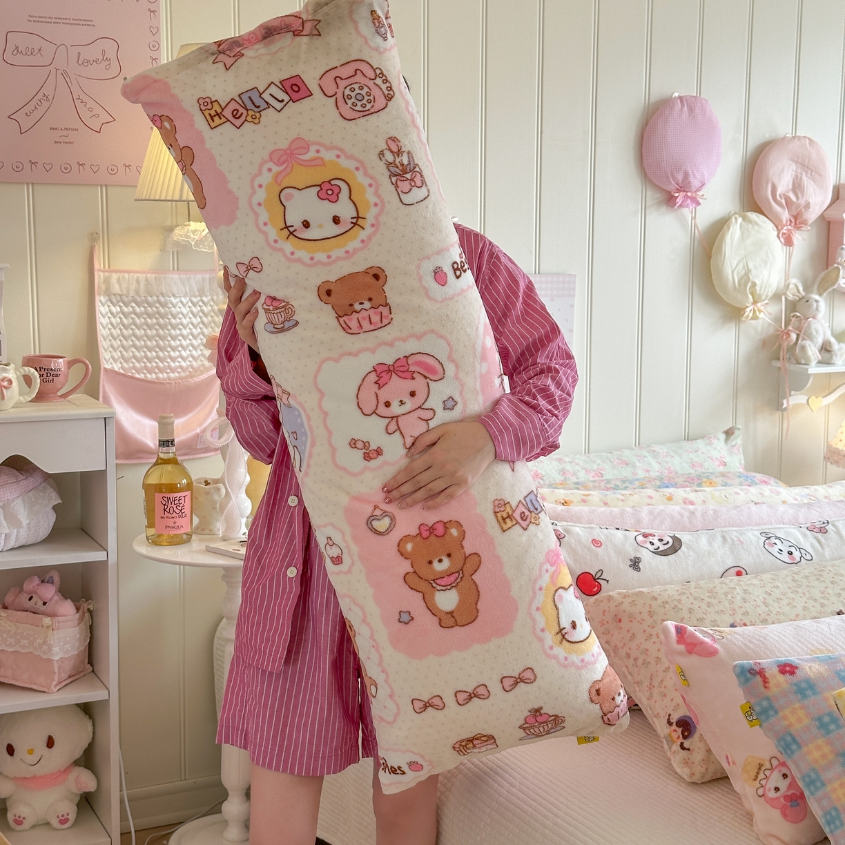 91家纺网 家纺一手货源 找家纺 （总）罗亿家纺 2025新款牛奶绒长抱枕-助眠神器（小红书推荐）