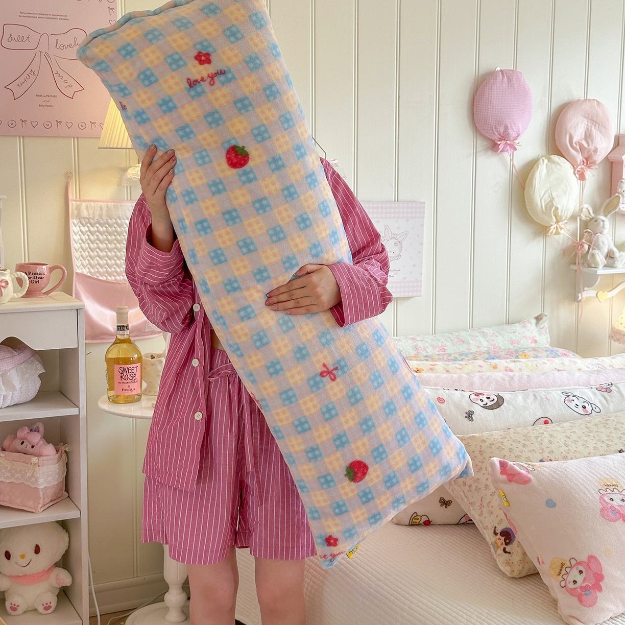 （总）罗亿家纺 2025新款牛奶绒长抱枕-助眠神器（小红书推荐）