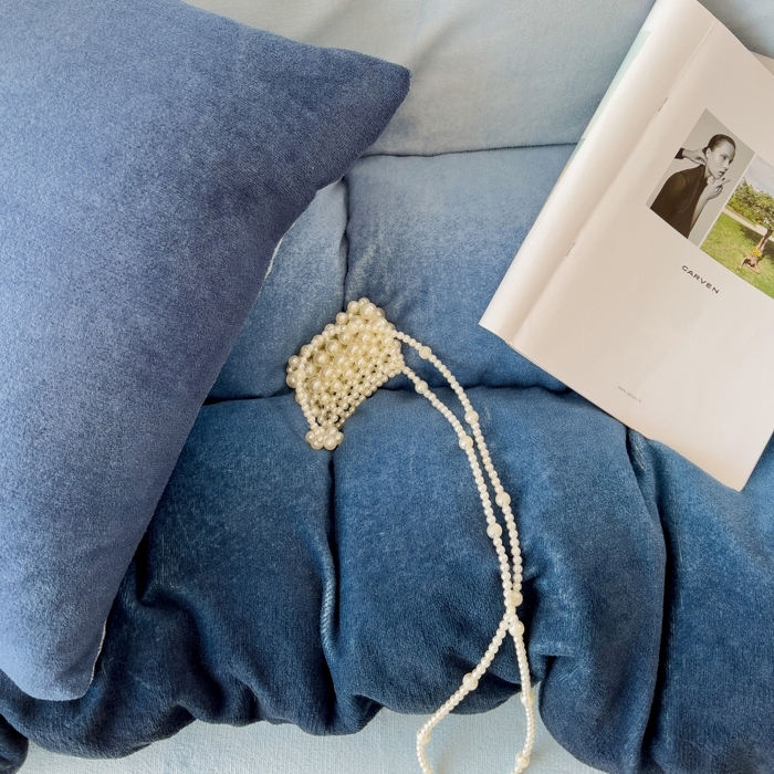 91家纺网 家纺一手货源 找家纺 麦瑞家纺 2025新款印花牛奶绒四件套跑量款 渐变-蓝