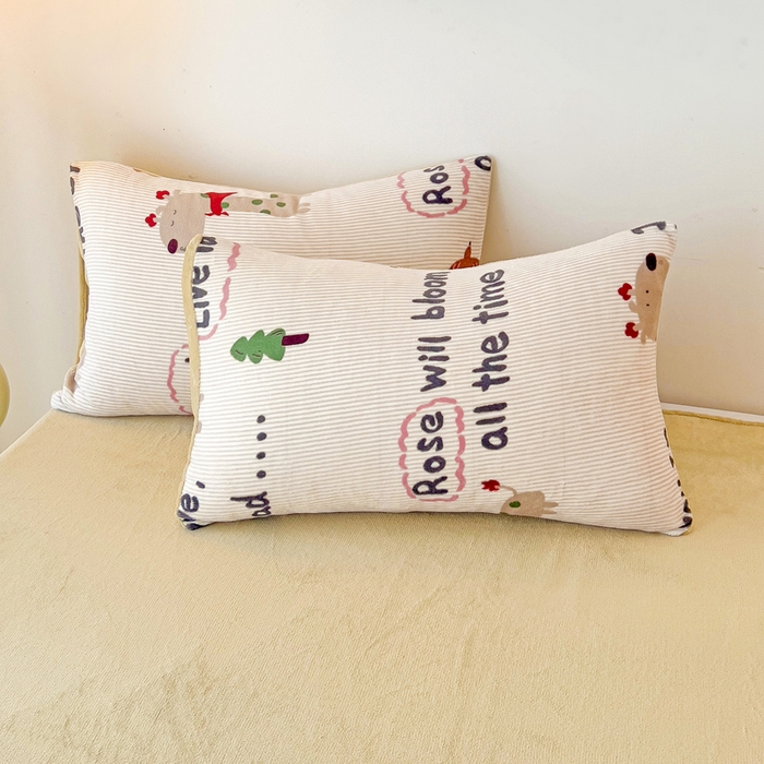 91家纺网 家纺一手货源 找家纺 麦瑞家纺 2025新款印花牛奶绒四件套跑量款 长颈鹿