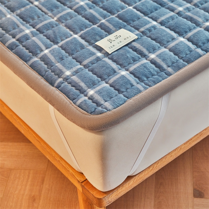 91家纺网 家纺一手货源 找家纺 （总）喜居 2025新款无印风牛奶绒床褥垫-大床图 良品系列