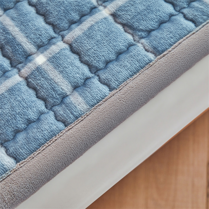 91家纺网 家纺一手货源 找家纺 （总）喜居 2025新款无印风牛奶绒床褥垫-大床图 良品系列