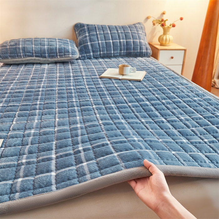 91家纺网 家纺一手货源 找家纺 （总）喜居 2025新款无印风牛奶绒床褥垫-大床图 良品系列