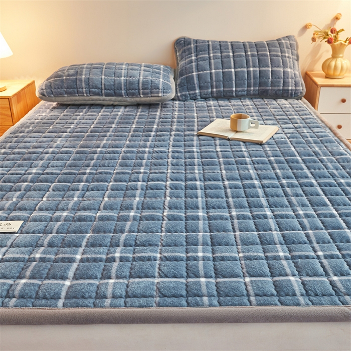 91家纺网 家纺一手货源 找家纺 （总）喜居 2025新款无印风牛奶绒床褥垫-大床图 良品系列