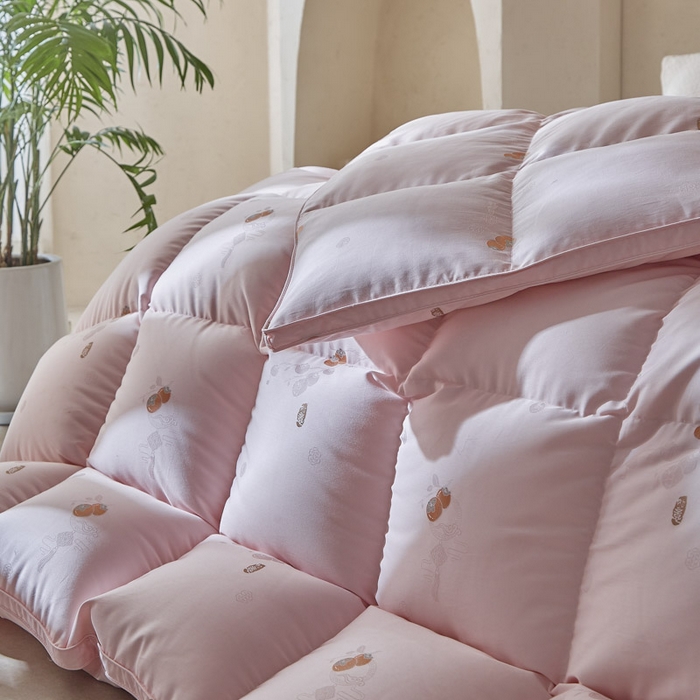 91家纺网 家纺一手货源 找家纺 （总）暖羽屋羽绒馆 2025新款绒子含量95白鸭绒羽绒被双人婚庆冬被芯95羽绒被子事事如意款