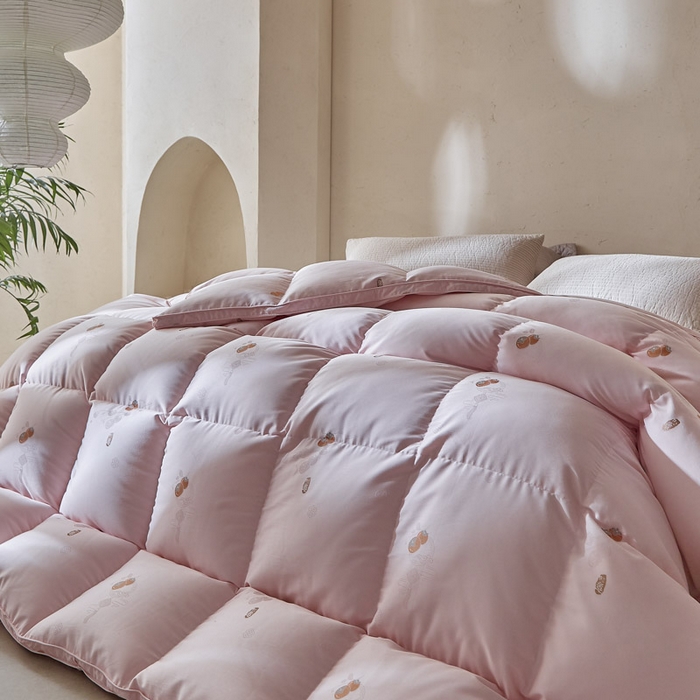 91家纺网 家纺一手货源 找家纺 （总）暖羽屋羽绒馆 2025新款绒子含量95白鸭绒羽绒被双人婚庆冬被芯95羽绒被子事事如意款