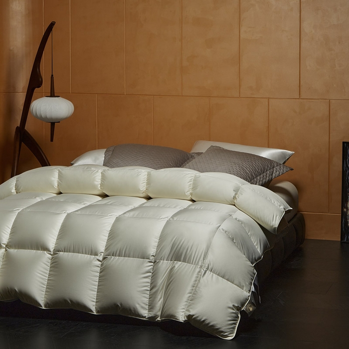 91家纺网 家纺一手货源 找家纺 暖羽屋羽绒馆 2025新款莱赛尔鹅绒丝被子 羽绒被芯 2米羽绒被子 双人婚庆春秋被卡尔佩斯系列    X卡尔佩斯   米色