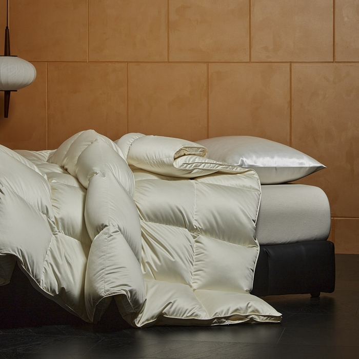 91家纺网 家纺一手货源 找家纺 暖羽屋羽绒馆 2025新款莱赛尔鹅绒丝被子 羽绒被芯 2米羽绒被子 双人婚庆春秋被卡尔佩斯系列    X卡尔佩斯   米色