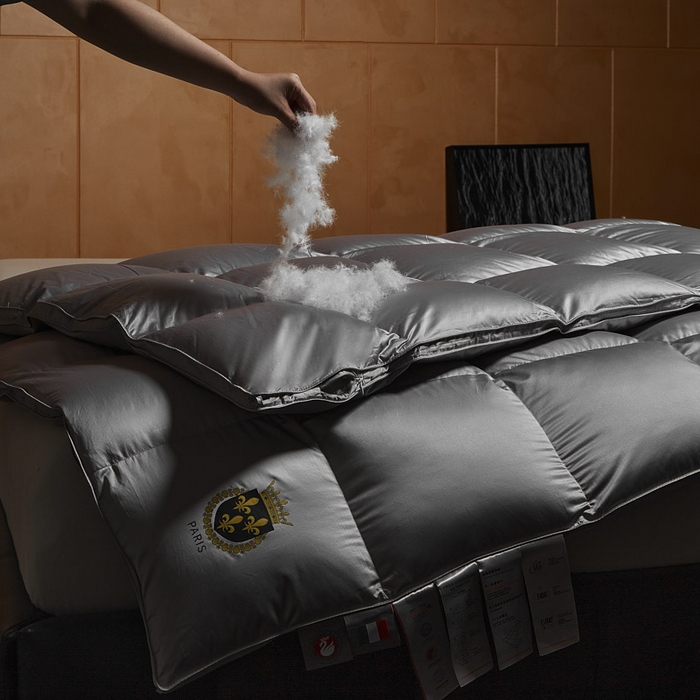 91家纺网 家纺一手货源 找家纺 暖羽屋羽绒馆 2025新款莱赛尔鹅绒丝被子 羽绒被芯 2米羽绒被子 双人婚庆春秋被卡尔佩斯系列    X卡尔佩斯  灰色