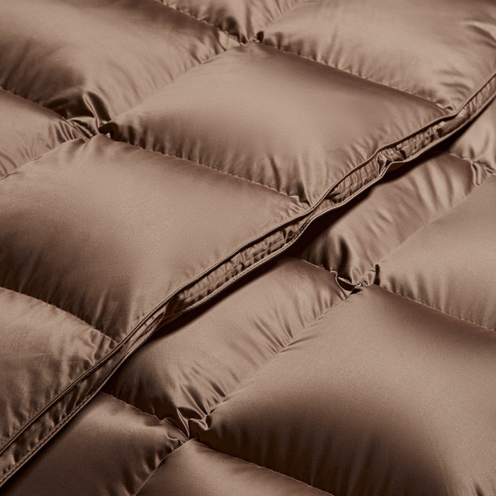 91家纺网 家纺一手货源 找家纺 暖羽屋羽绒馆 2025新款莱赛尔鹅绒丝被子 羽绒被芯 2米羽绒被子 双人婚庆春秋被卡尔佩斯系列    X卡尔佩斯  棕色