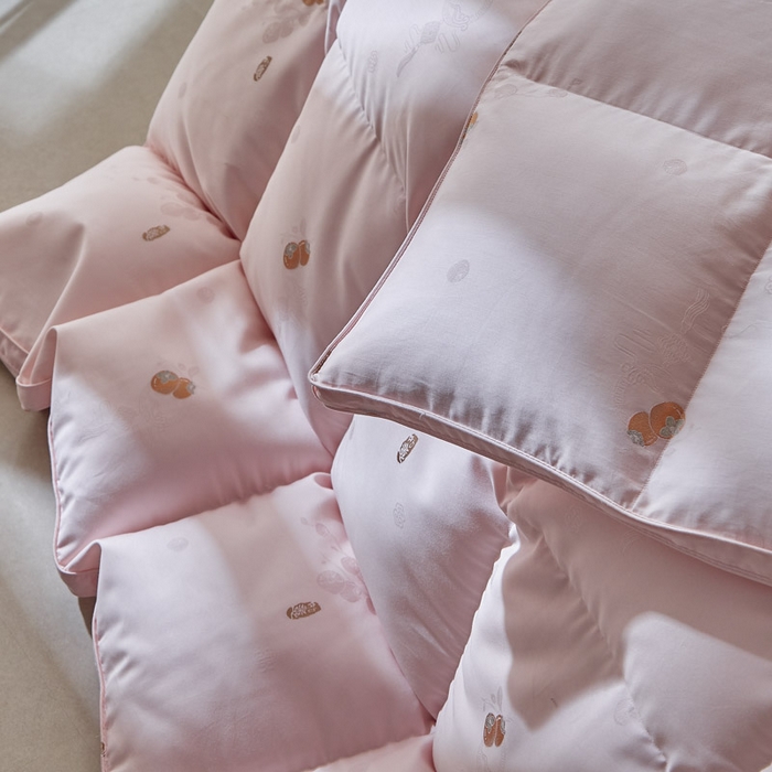 91家纺网 家纺一手货源 找家纺 （总）暖羽屋羽绒馆  2025新款95白鹅绒被芯莫代尔鹅绒被子双人婚庆冬被2米 春秋被子柿柿如意