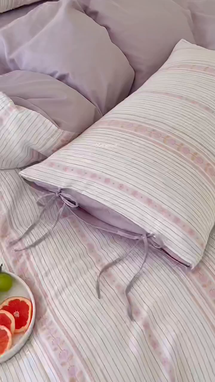 91家纺网 家纺一手货源 找家纺 （总）久典家居 2025新款A类全棉色织提花系带款四件套-梦屿系列三色（买家秀加客服）