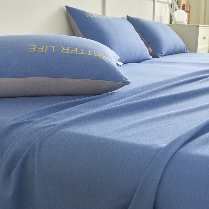 91家纺网 家纺一手货源 找家纺 七仙女家纺 2025新款全棉生态磨毛-前程似锦系列-大炕单 莱茵蓝