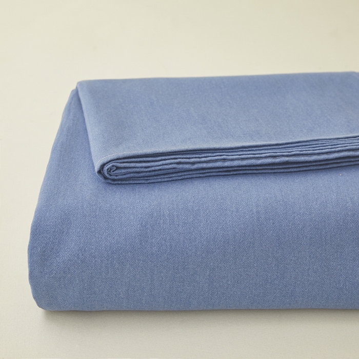 91家纺网 家纺一手货源 找家纺 七仙女家纺 2025新款全棉生态磨毛-前程似锦系列-单床单 莱茵蓝