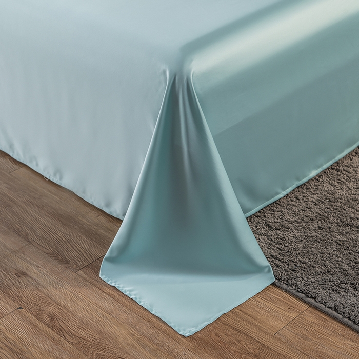 91家纺网 家纺一手货源 找家纺 丽莱美家纺 2026新款天丝冰丝床单 水兰