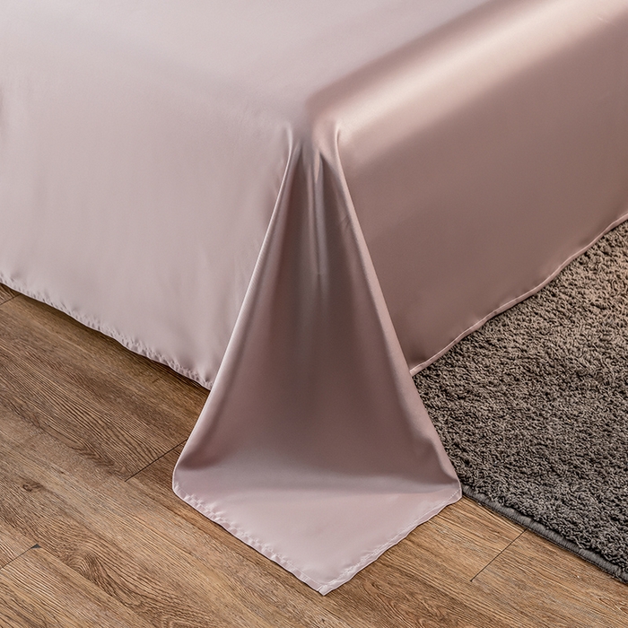 91家纺网 家纺一手货源 找家纺 丽莱美家纺 2026新款天丝冰丝床单 香槟色