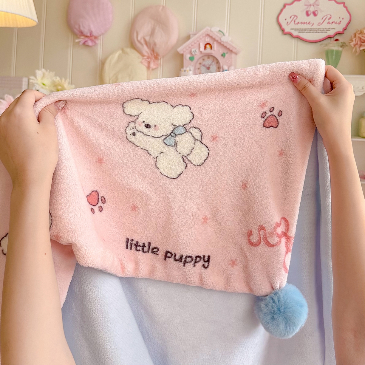 91家纺网 家纺一手货源 找家纺 罗亿家纺 2025新款高克重（200g）牛奶绒韩系毛球办公室盖毯多功能盖毯被套毛毯两用（小红书推荐) 狗gogo