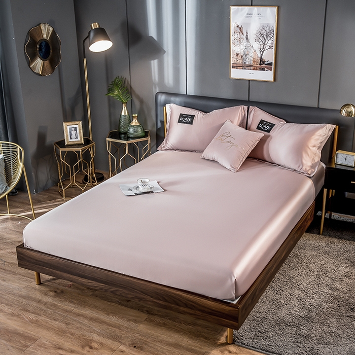 丽莱美家纺 2026新款天丝冰丝床笠 香槟色