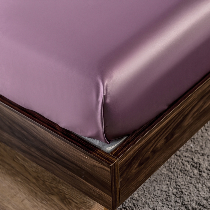 91家纺网 家纺一手货源 找家纺 丽莱美家纺 2026新款天丝冰丝床笠 豆沙色