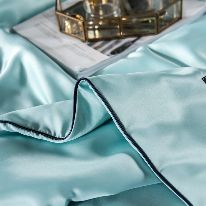 91家纺网 家纺一手货源 找家纺 丽莱美家纺 2025新款夏被  夏被三件套 夏被四件套 水绿