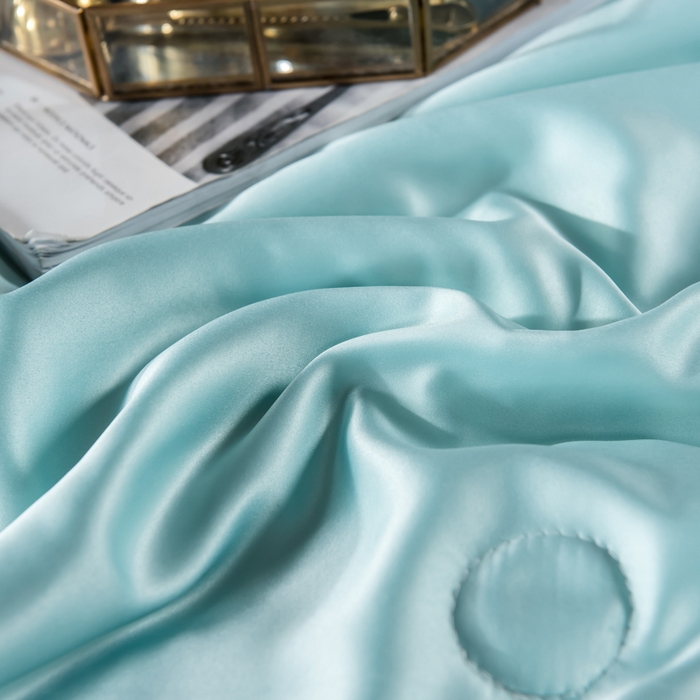 91家纺网 家纺一手货源 找家纺 丽莱美家纺 2025新款夏被  夏被三件套 夏被四件套 水绿