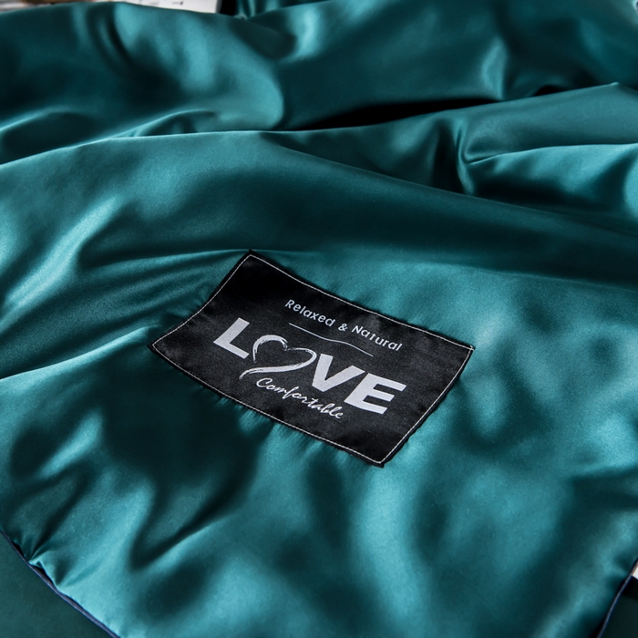 91家纺网 家纺一手货源 找家纺 丽莱美家纺 2025新款夏被  夏被三件套 夏被四件套 墨绿