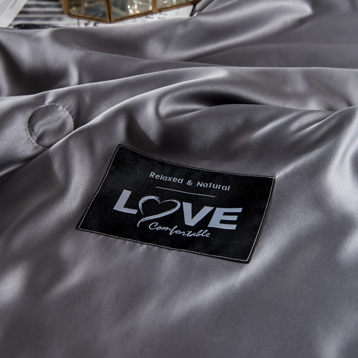 91家纺网 家纺一手货源 找家纺 丽莱美家纺 2025新款夏被  夏被三件套 夏被四件套 灰色