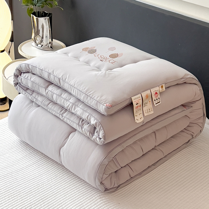 丽莱美家纺 2026新款牛奶棉新疆羽丝绵被被子被芯-云柔系列 云柔-灰