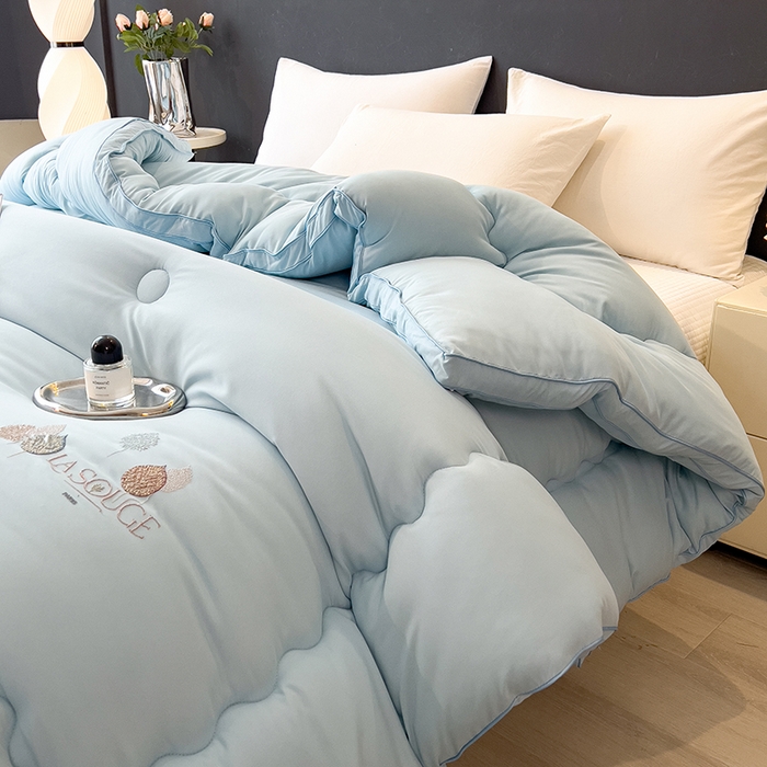 91家纺网 家纺一手货源 找家纺 丽莱美家纺 2026新款牛奶棉新疆羽丝绵被被子被芯-云柔系列 云柔-蓝