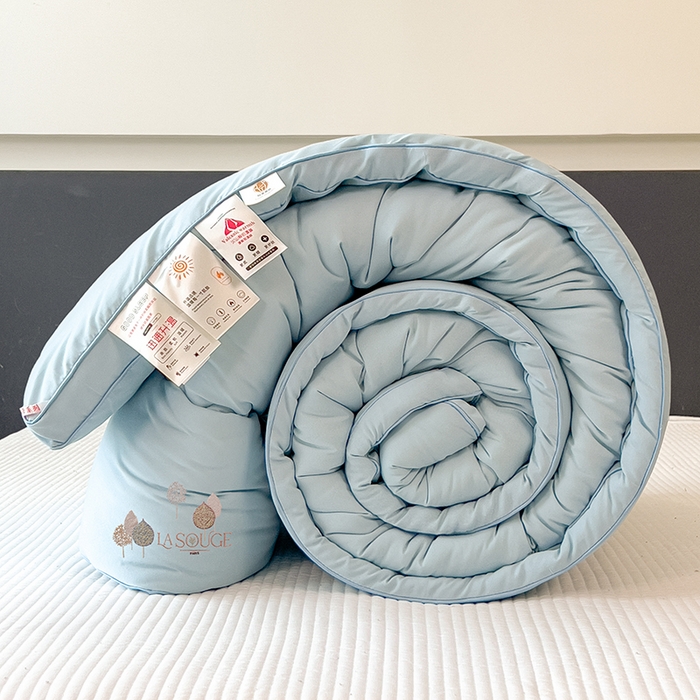 91家纺网 家纺一手货源 找家纺 丽莱美家纺 2026新款牛奶棉新疆羽丝绵被被子被芯-云柔系列 云柔-蓝