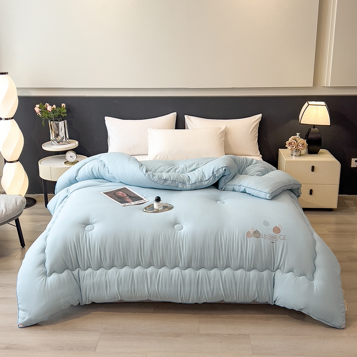 91家纺网 家纺一手货源 找家纺 丽莱美家纺 2026新款牛奶棉新疆羽丝绵被被子被芯-云柔系列 云柔-蓝