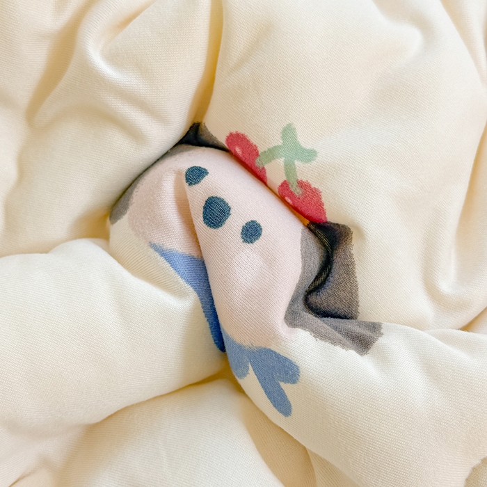 91家纺网 家纺一手货源 找家纺 天瑜家纺 2025新款针织棉手包豆豆被儿童被大豆被被子被芯 手包边  幸运狗粉