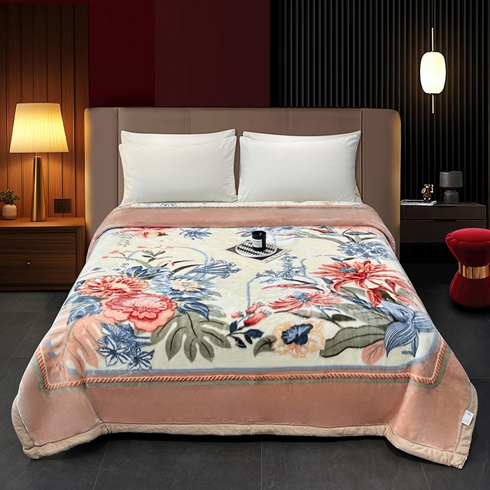 91家纺网 家纺一手货源 找家纺 （总）凯轩毛毯 2025新款加厚双层婚庆云毯  毛毯