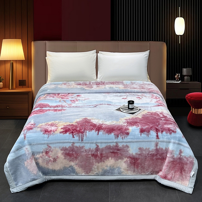 91家纺网 家纺一手货源 找家纺 （总）凯轩毛毯 2025新款加厚双层婚庆云毯  毛毯