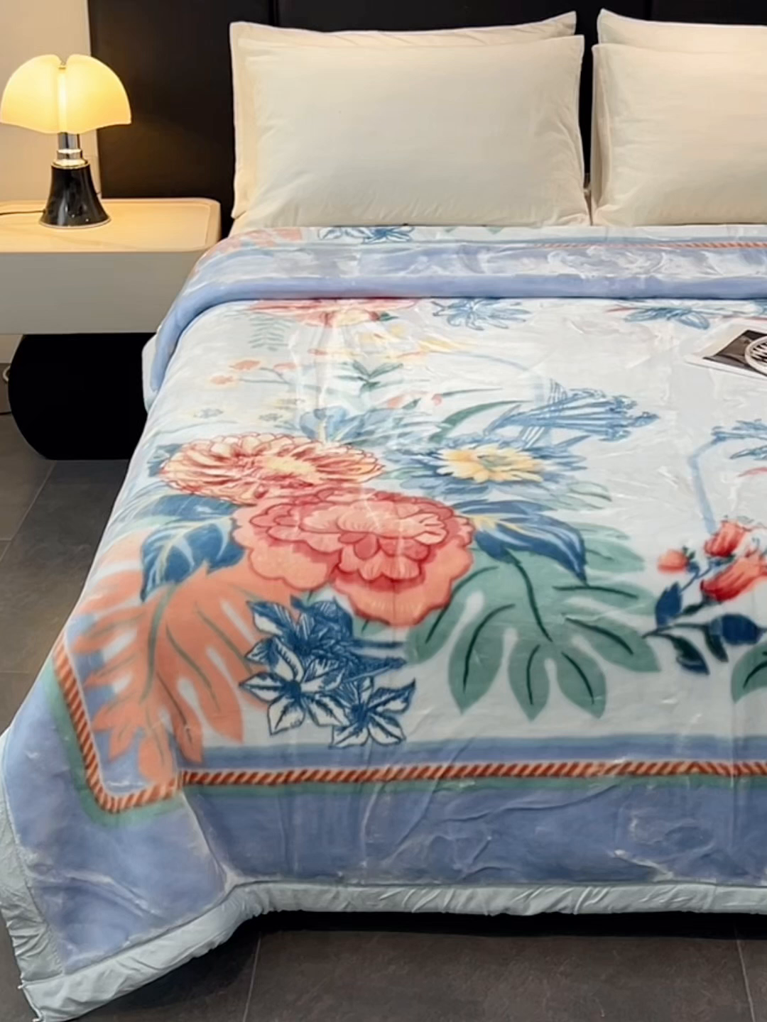 91家纺网 家纺一手货源 找家纺 （总）凯轩毛毯 2025新款加厚双层婚庆云毯  毛毯