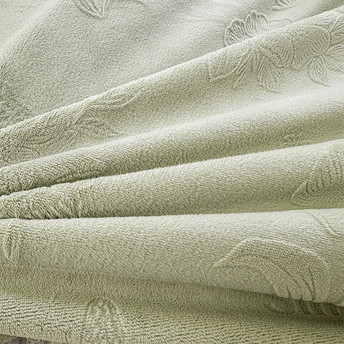 91家纺网 家纺一手货源 找家纺 虹星家纺 2025新款花边牛奶绒床裙四件套系列 蝶恋-抹茶绿