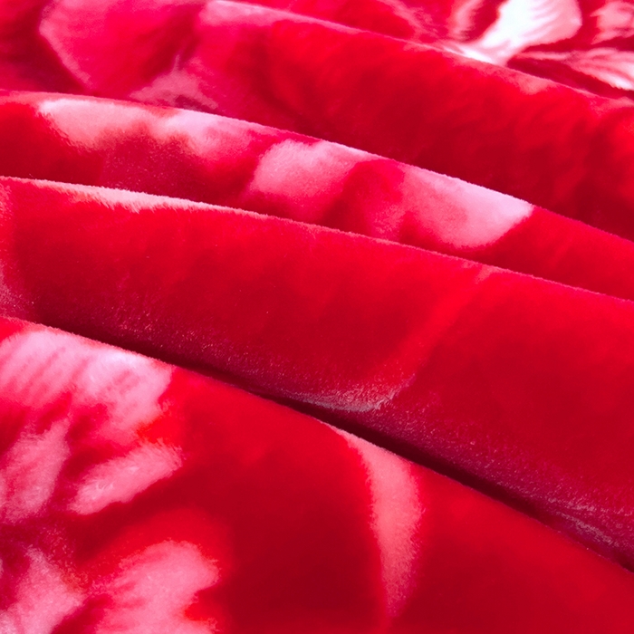 91家纺网 家纺一手货源 找家纺 凯轩毛毯 2025新款加厚双层婚庆云毯  毛毯 富贵花开