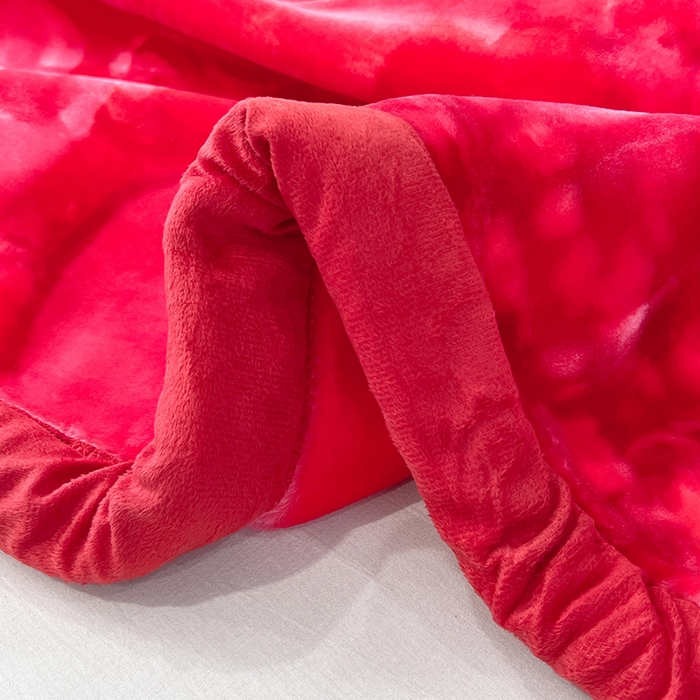 91家纺网 家纺一手货源 找家纺 凯轩毛毯 2025新款加厚双层婚庆云毯  毛毯 玫瑰庄园