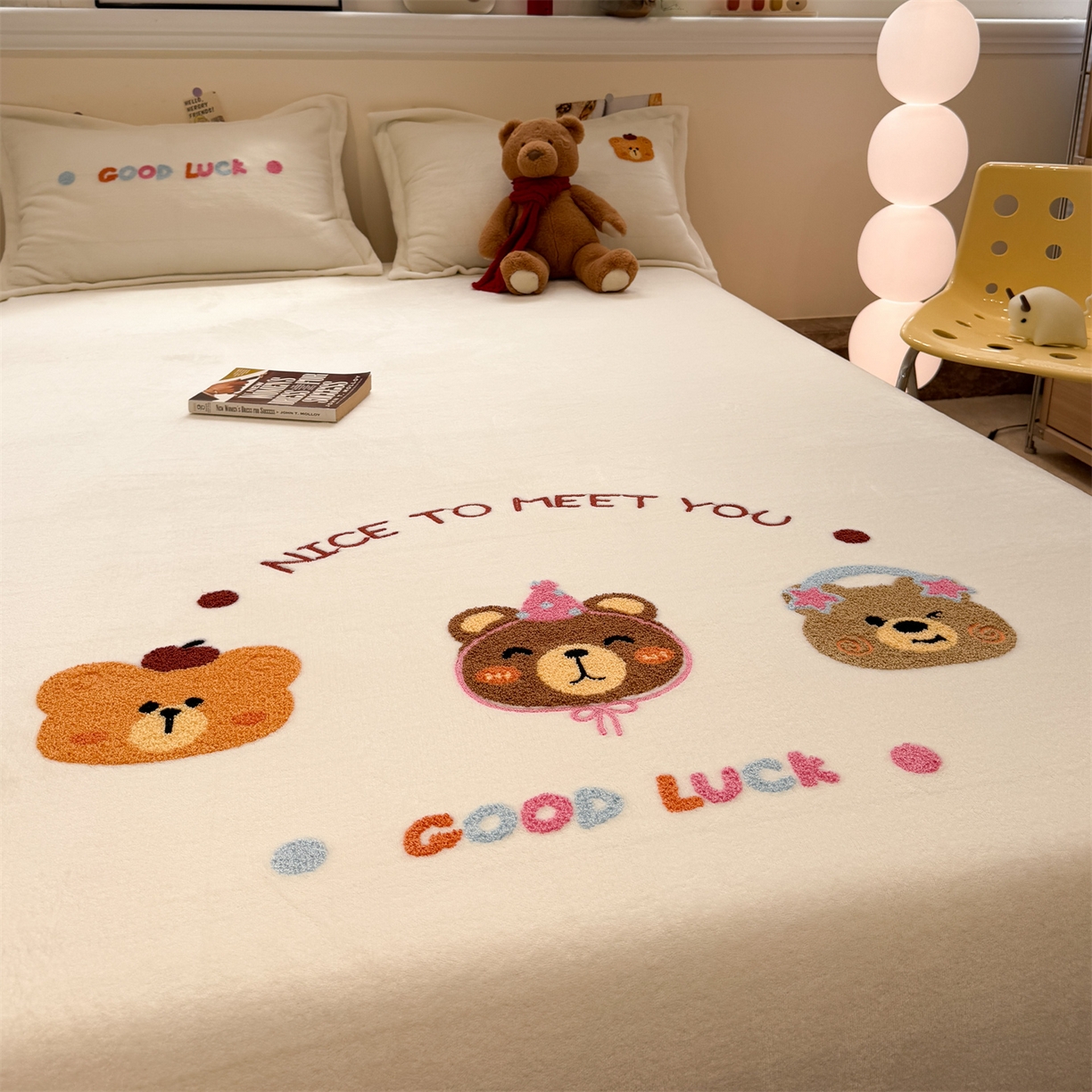 91家纺网 家纺一手货源 找家纺 （总）857家居 2025新款卡通牛奶绒刺绣床笠