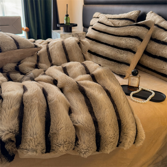 91家纺网 家纺一手货源 找家纺 （总）优贝家纺 2025新款A版獭兔毛B版牛奶绒四件套