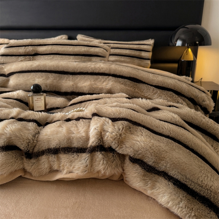 91家纺网 家纺一手货源 找家纺 （总）优贝家纺 2025新款A版獭兔毛B版牛奶绒四件套