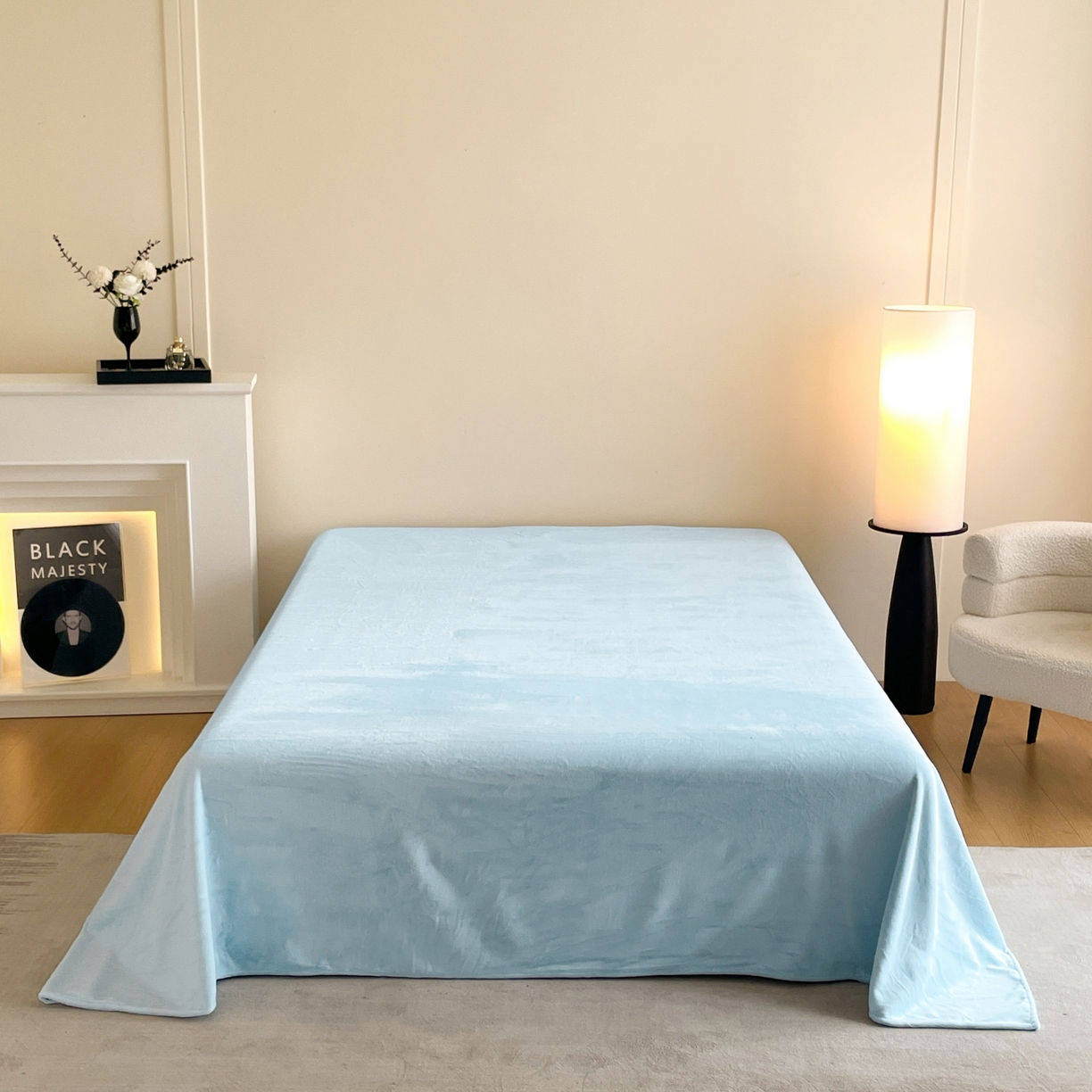 91家纺网 家纺一手货源 找家纺 新方向 2025新款全消光A类刺绣牛奶绒四件套-浮生若梦 浮生若梦-星月蓝