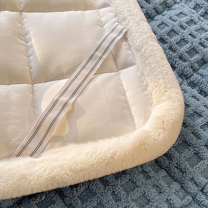 91家纺网 家纺一手货源 找家纺 （总）喜居 2025新款舒棉绒华夫格床褥垫