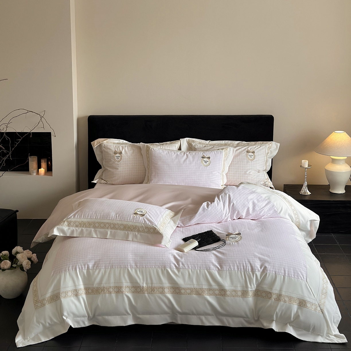 91家纺网 家纺一手货源 找家纺 （总）MIU缪家居 2025新款100支全棉磨毛四件套-莫妮卡