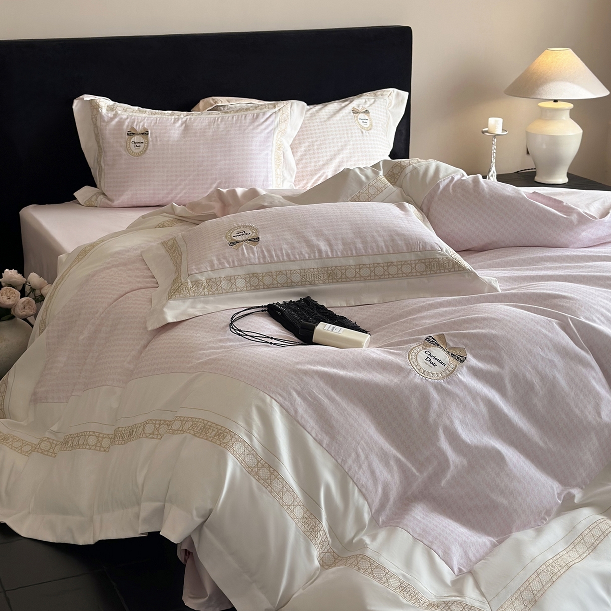 91家纺网 家纺一手货源 找家纺 （总）MIU缪家居 2025新款100支全棉磨毛四件套-莫妮卡