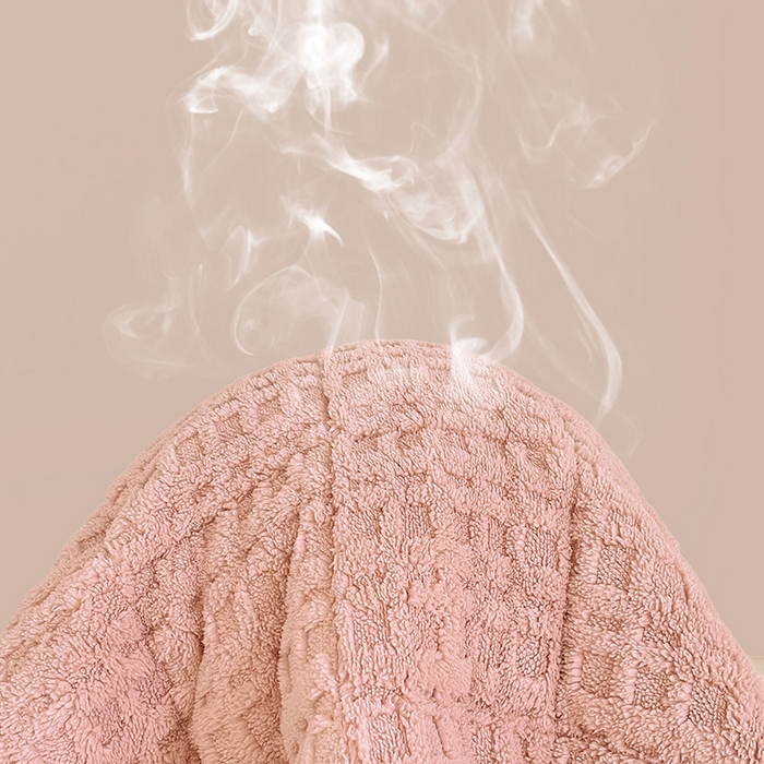 91家纺网 家纺一手货源 找家纺 喜居 2025新款舒棉绒华夫格床褥垫 -柔粉